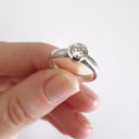 Hand Crafted Bezel Set Solitaire Diamond Ring