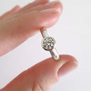 Hand Crafted Bezel Set Solitaire Diamond Ring