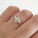 Hand Crafted Bezel Set Solitaire Diamond Ring