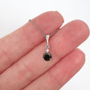 Hand Crafted Black and White Diamond Drop Pendant