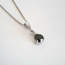 Hand Crafted Black and White Diamond Drop Pendant