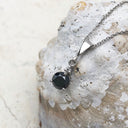 Hand Crafted Black and White Diamond Drop Pendant