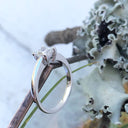 Hand Crafted Princess Cut Solitaire Diamond Ring