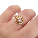 Handcrafted Double Band Rose Gold Morganite Ring