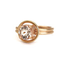 Handcrafted Double Band Rose Gold Morganite Ring