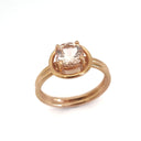 Handcrafted Double Band Rose Gold Morganite Ring