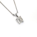 Handcrafted Emerald Cut Diamond Pendant