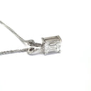 Handcrafted Emerald Cut Diamond Pendant