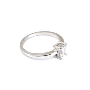 Handcrafted Emerald Cut Diamond Ring