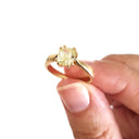 Handcrafted Fancy Light Green-Yellow Diamond Solitaire Ring