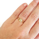 Handcrafted Fancy Light Green-Yellow Diamond Solitaire Ring