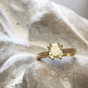 Handcrafted Fancy Light Green-Yellow Diamond Solitaire Ring