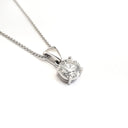 Handcrafted Four Claw Solitaire Round Cut Diamond Pendant