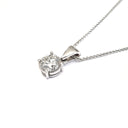 Handcrafted Four Claw Solitaire Round Cut Diamond Pendant