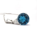 Handcrafted London Blue Topaz and Diamond Pendant