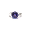 Handcrafted Luxurious Double Open Bezel Set Tanzanite Ring