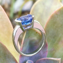 Handcrafted Luxurious Double Open Bezel Set Tanzanite Ring