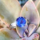 Handcrafted Luxurious Double Open Bezel Set Tanzanite Ring