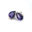 Handcrafted Pear Cut Tube Set Tanzanite Earrings 8
