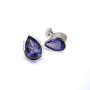 Handcrafted Pear Cut Tube Set Tanzanite Earrings 8