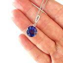 Handcrafted Solitaire Tanzanite Droplet Bale Pendant