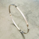 Handcrafted White Gold Bangle