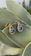 Breathtaking Luxurious  Tanzanite And Diamond Studs