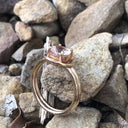 Handcrafted Double Band Rose Gold Morganite Ring