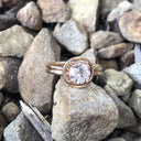 Handcrafted Double Band Rose Gold Morganite Ring