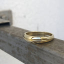 Tapered 9ct Yellow Gold Band with Groove Accent