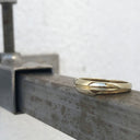 Tapered 9ct Yellow Gold Band with Groove Accent