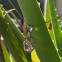 White Gold Oval Cut With White Gold Oval Band Accent Pendant