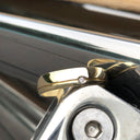 Mens Yellow Gold Band with Diamond and Groove Detail