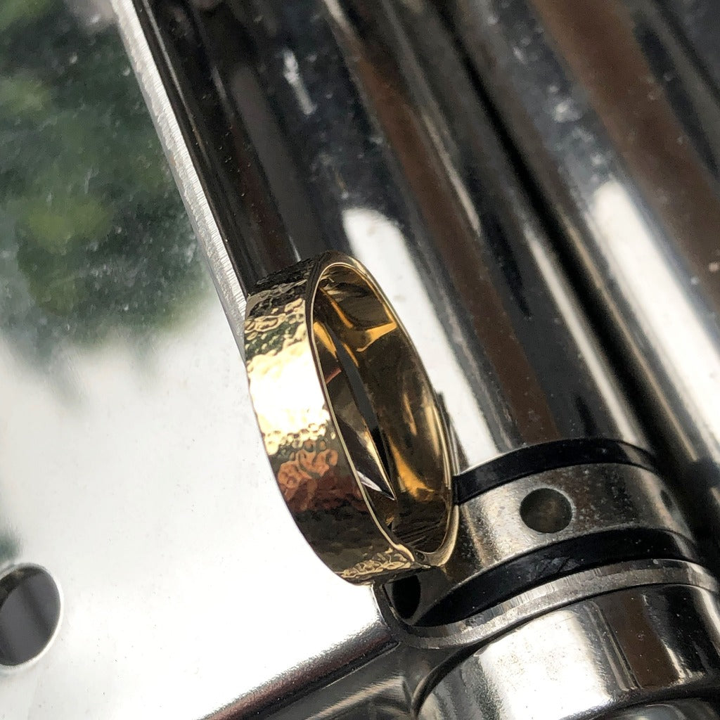 Ladies Handcrafted Yellow Gold Wedding Band