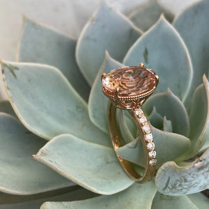 The Ultimate Glam Morganite and Diamond Ring