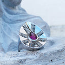 Pink Tourmaline and Diamond Zulu Shield Ring