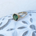 Green Oval Cut Tourmaline Yellow Gold Ring