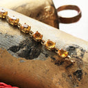 Oval Cut Citrine Tennis Bracelet