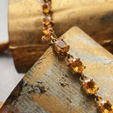 Oval Cut Citrine Tennis Bracelet