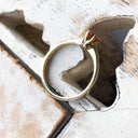Petite Round Cut Citrine Yellow Gold Ring