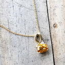 Half Bow Bale Citrine and Diamond Pendant