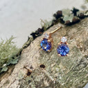 Petite Tanzanite Diamond Accent Studs