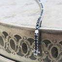 Black and White Diamond Tennis Bracelet