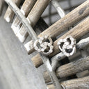 Three Interlaced Circle Diamond Accent Earrings