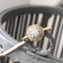 Yellow Gold Diamond Cluster Ring