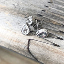 Pear Cut White Diamond Earrings