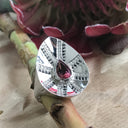 Pink Tourmaline and Diamond Zulu Shield Ring