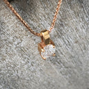 Handcrafted Delicate Diamond Rose Gold Pendant