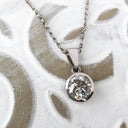 Handcrafted Elegant Round Cut White Diamond Solitaire Pendant