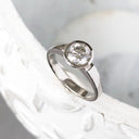 Handcrafted Dazzling Solitaire White Diamond Ring